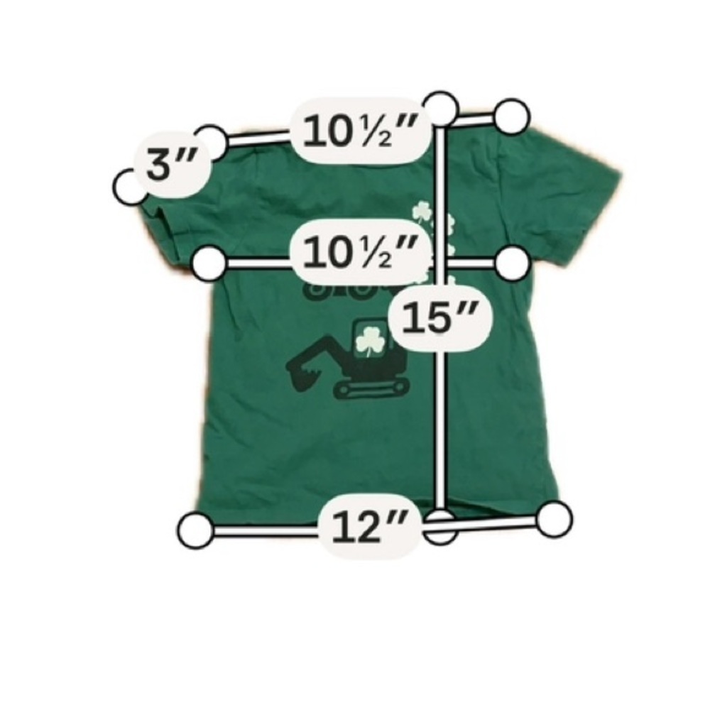 Port & Company Green Construction Shamrock Tee 3T Toddler Boy - Picture 6 of 6